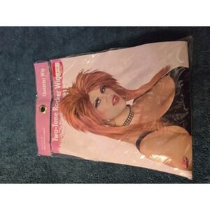 Vtg New Old Stock Halloween Devil Wig Two- Tone Red  Rocker Wig One Size